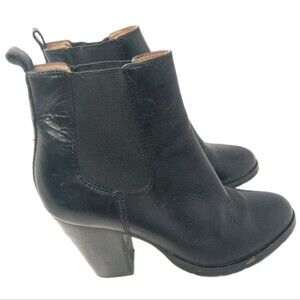 Frye Tate Chelsea Black Leather Ankle Boots 7 M Retail $320